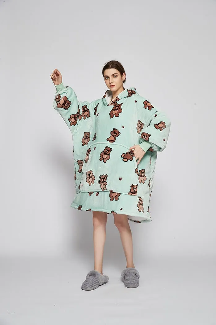 Snuggly™ Oversized Teddy Bear Blanket Hoodie