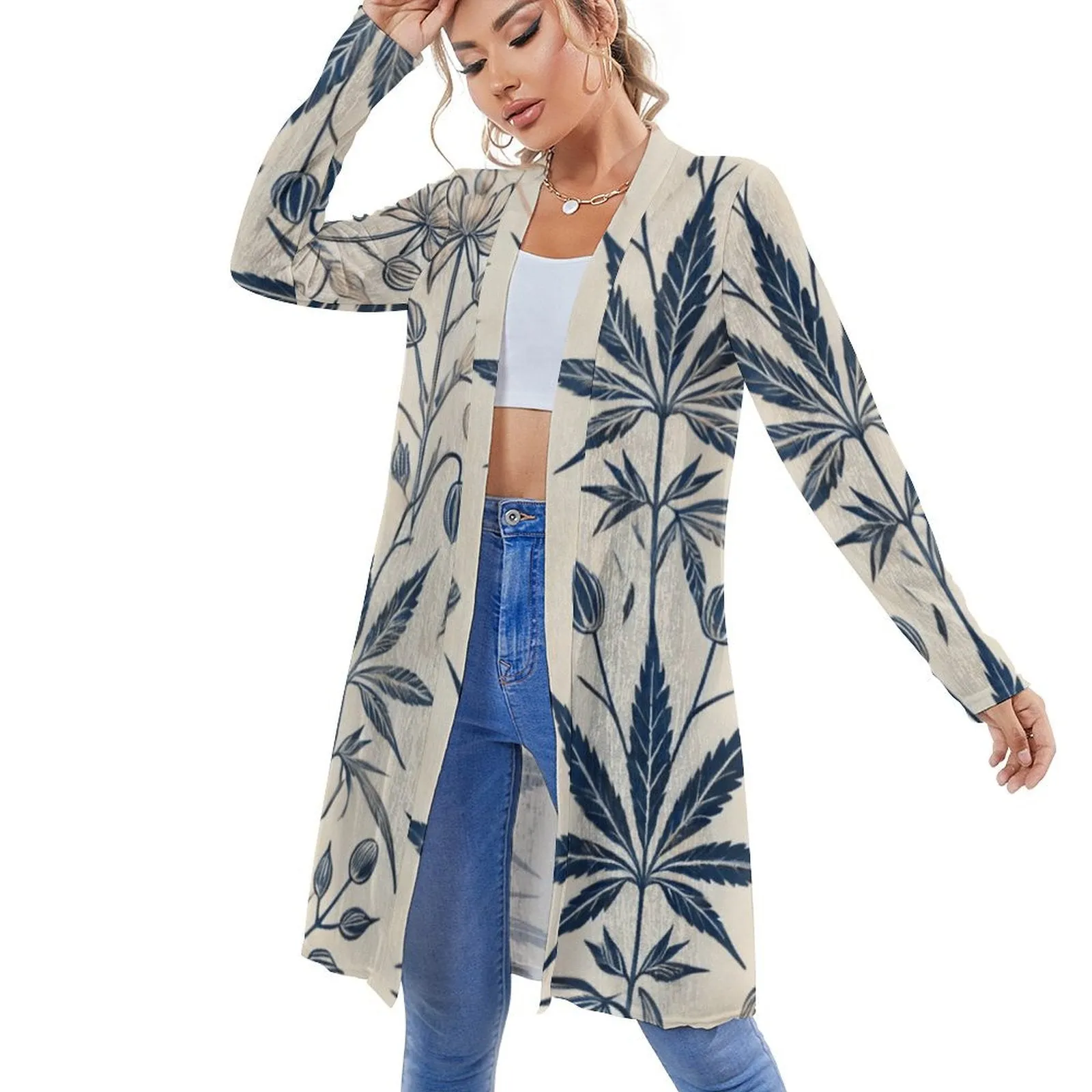 Soft Sativa Mid Length Cardigan