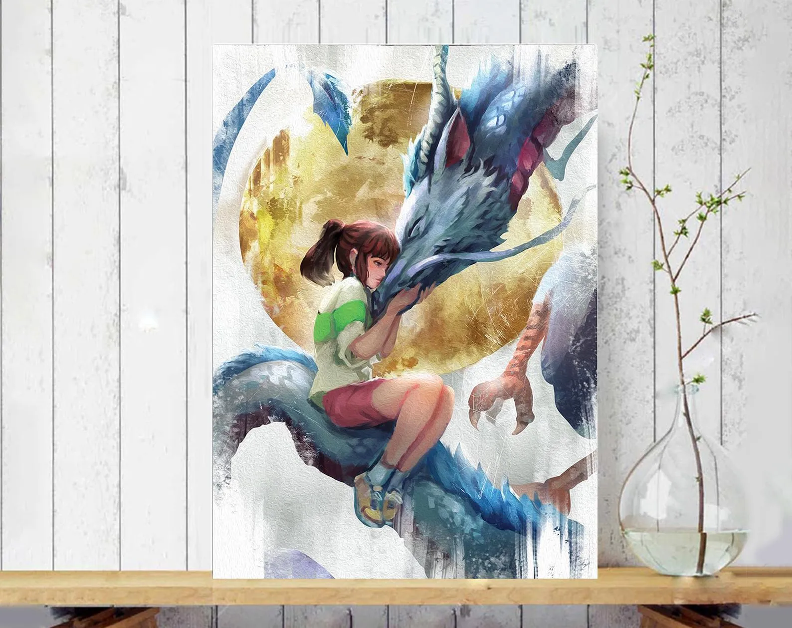 Spirited Away Canvas, Studio Ghibli Poster, Music Poster, Wall Art, Gift Poster, Home Decor, Canvas Print, Gift for him, Gift for her