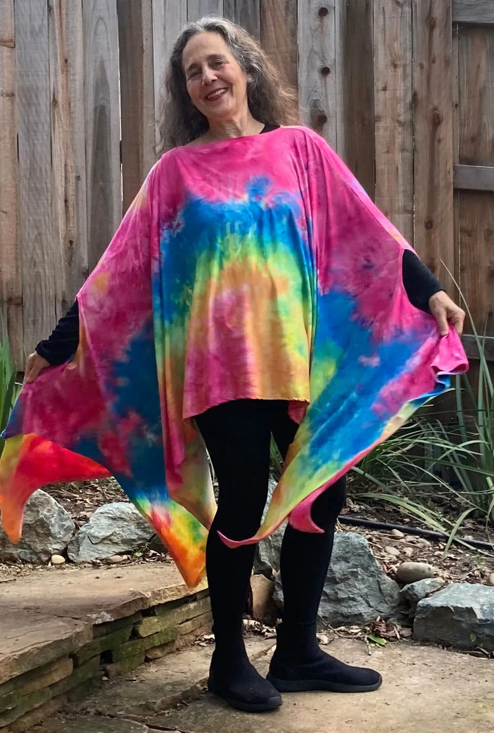 Sunheart Rainbow Pride Lagenlook Tunic Top One-of-a-Kind