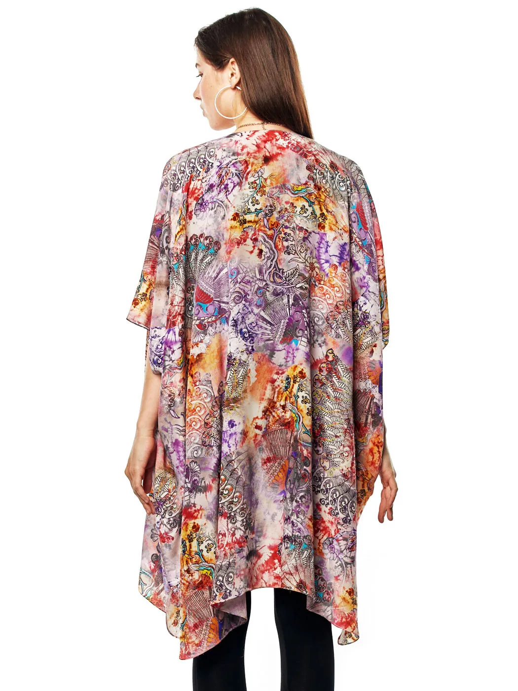 Tianello "Xinghou" Printed Washable Silk "Zen" Robe