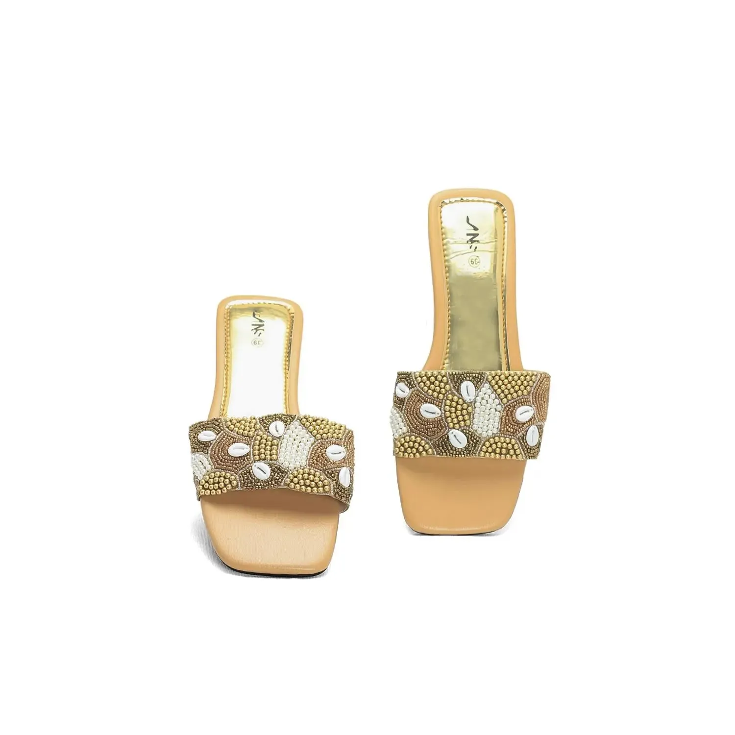 Unique Sandals: Bohemian Beaded Sandals with Shell Accents