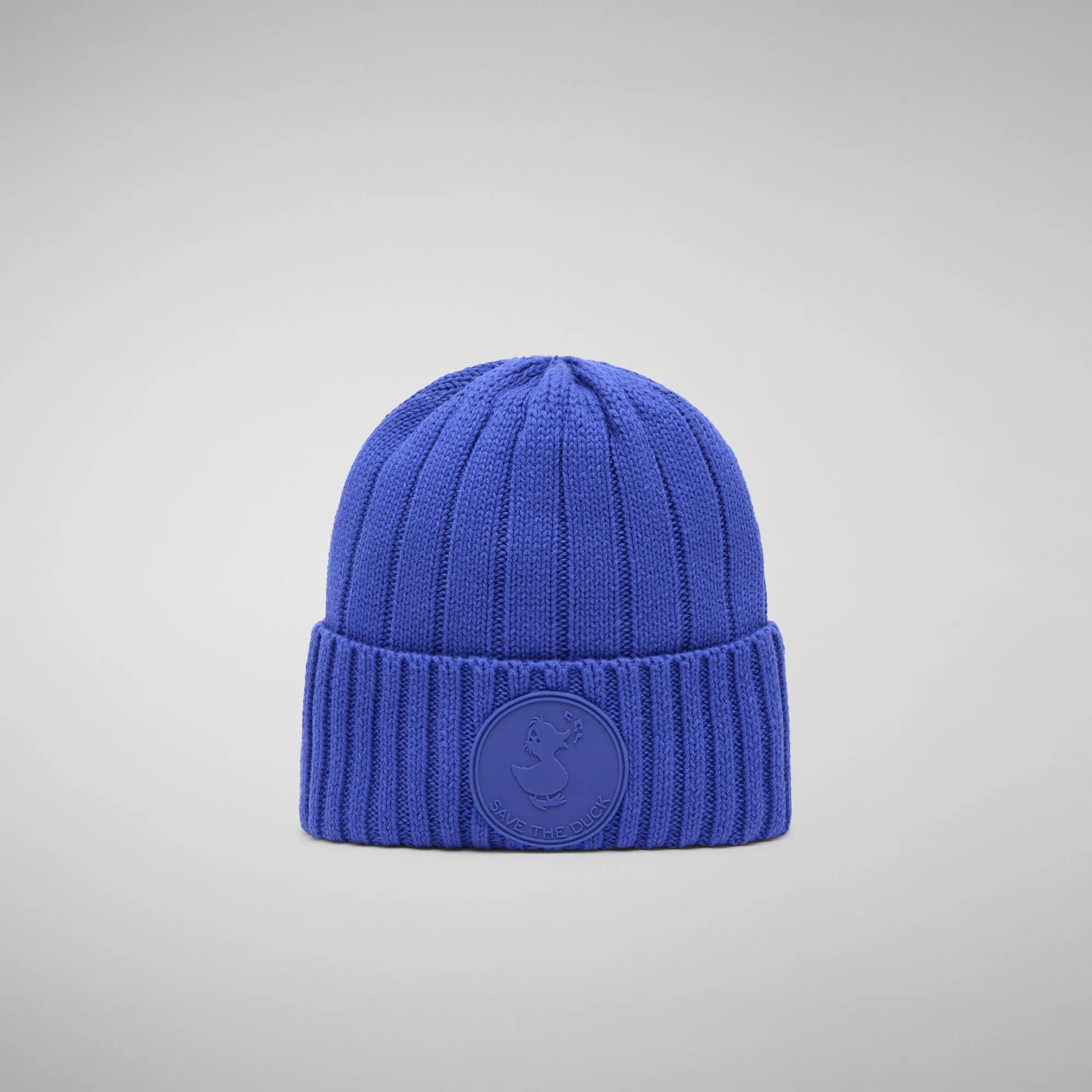 Unisex ribbed beanie jo in gentian blue