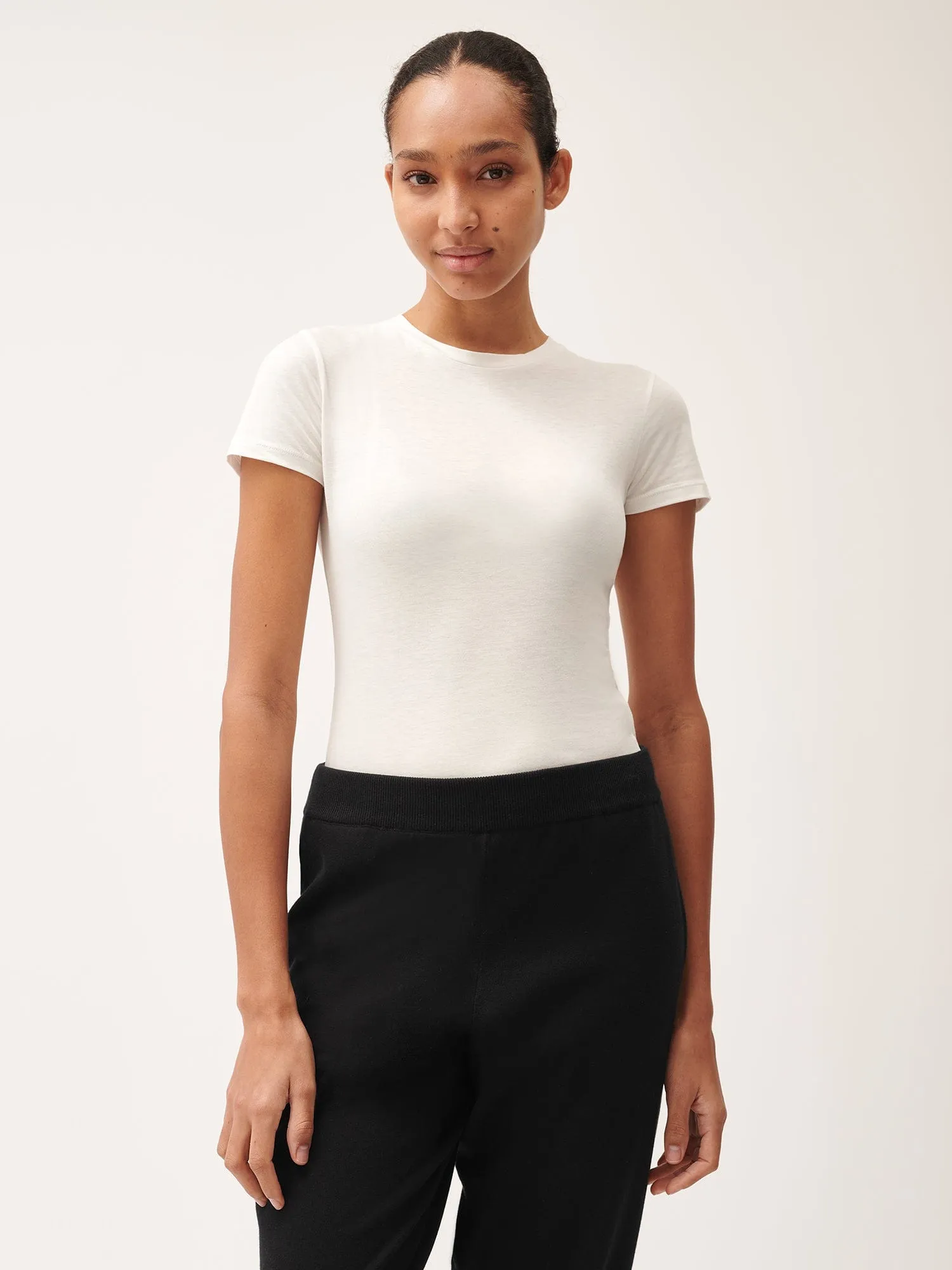 Women's 365 Cotton-Stretch T-shirt—off-white