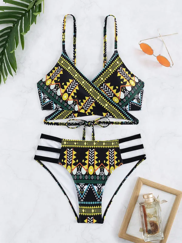 Women's Bohemian Print Two Piece Bikini