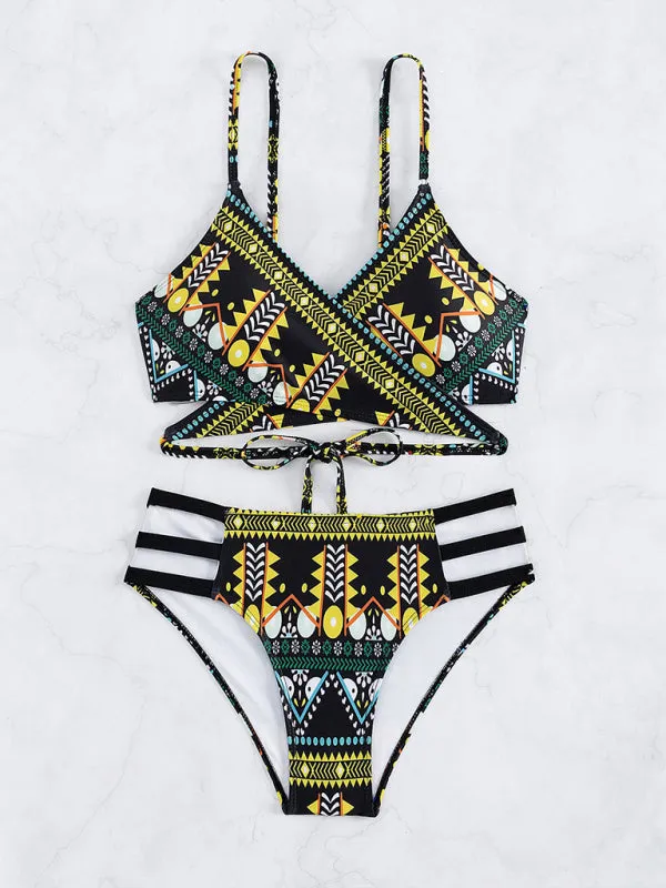 Women's Bohemian Print Two Piece Bikini