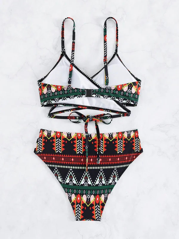 Women's Bohemian Print Two Piece Bikini