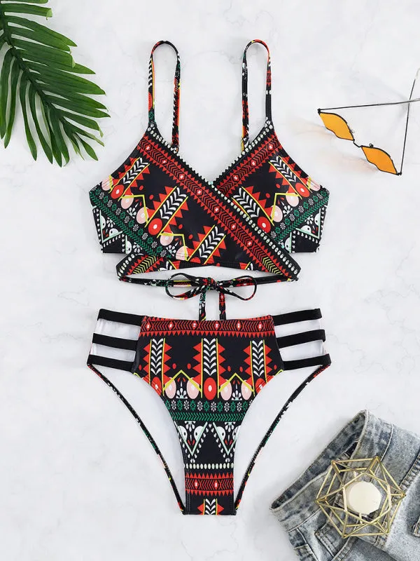 Women's Bohemian Print Two Piece Bikini