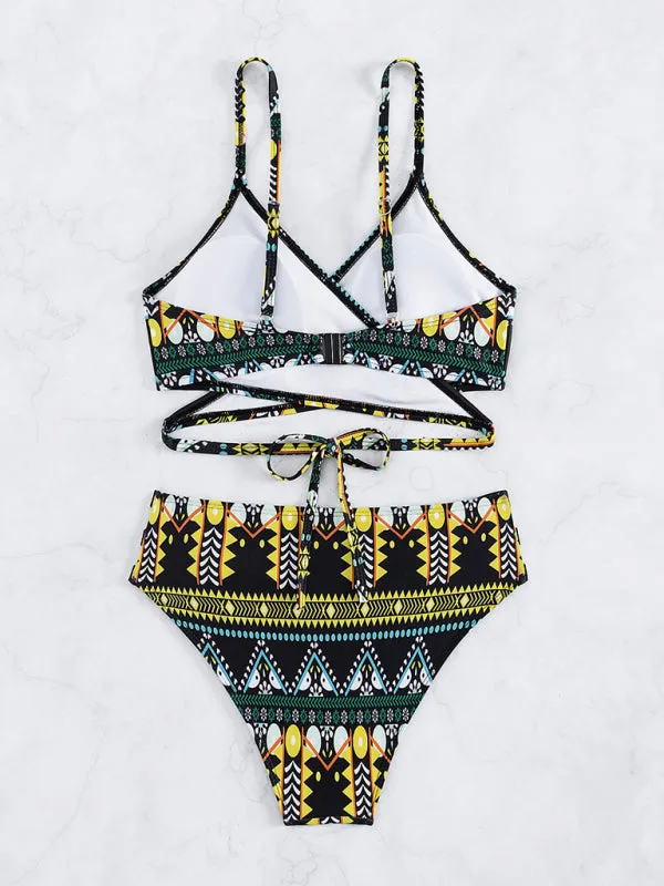 Women's Bohemian Print Two Piece Bikini