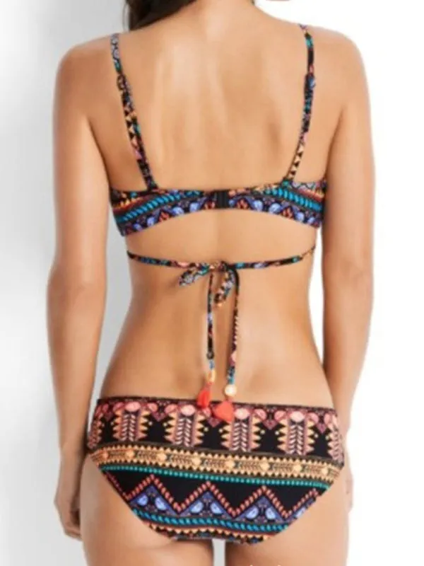 Women's Bohemian Print Two Piece Bikini