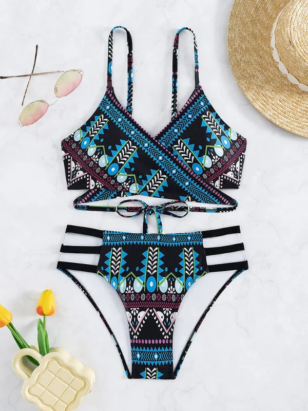 Women's Bohemian Print Two Piece Bikini