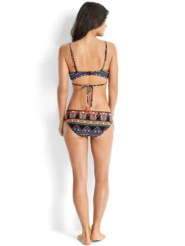 Women's Bohemian Print Two Piece Bikini