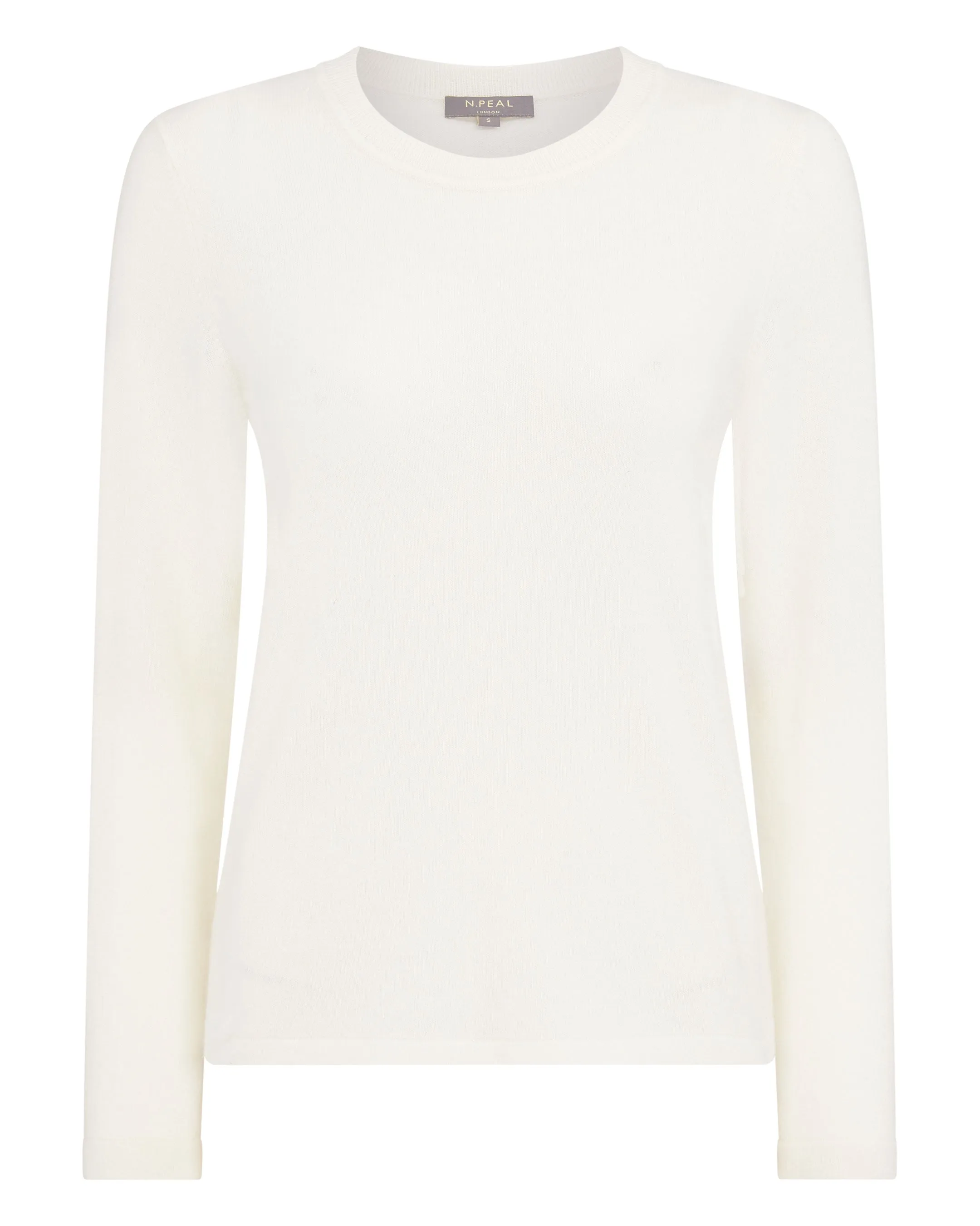 Women's Hallie Round Neck Cashmere Jumper New Ivory White