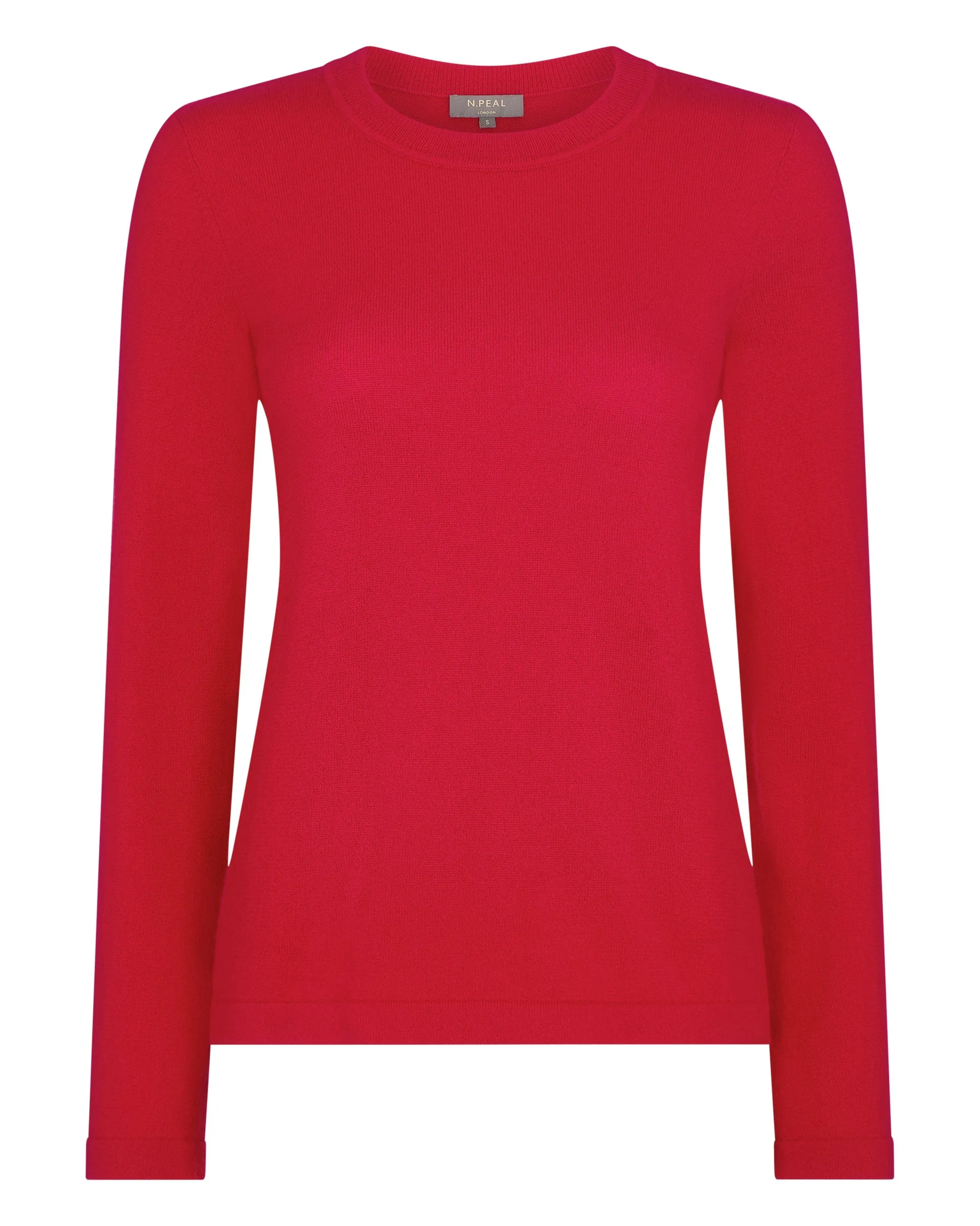 Women's Hallie Round Neck Cashmere Sweater Riding Red